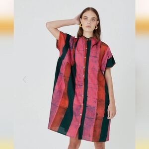Osei-Duro "Bata" Dress In Carmine